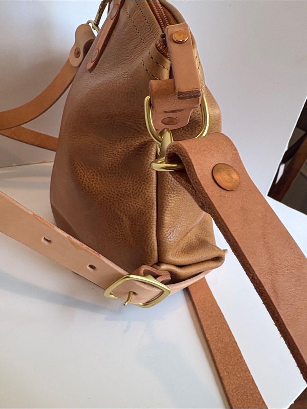 Meanwhile Back On The Farm Convertible Backpack 2.0. Leather Tote Crossbody New - Picture 10 of 11